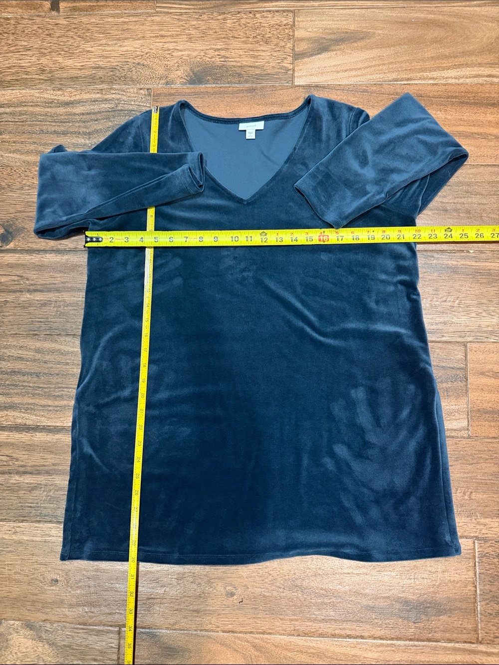 J. Jill Velvet V-Neck Long Sleeve Tunic - Slate Blue…200B - Picture 11 of 12